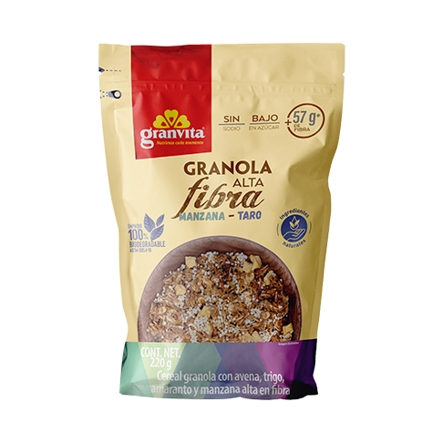 Granola Alta Fibra sabor Manzana – Taro