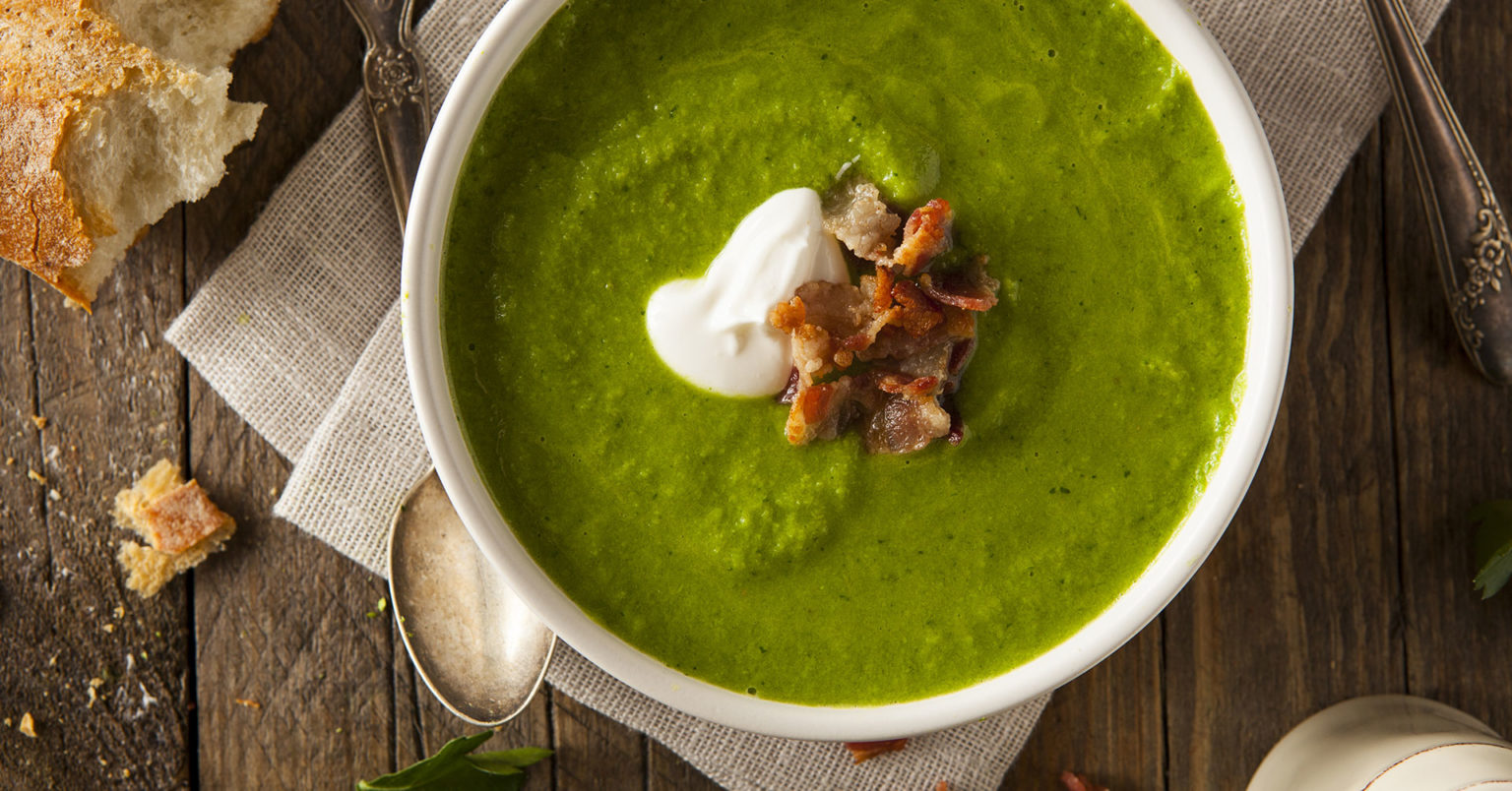 Crema de avena y chile poblano