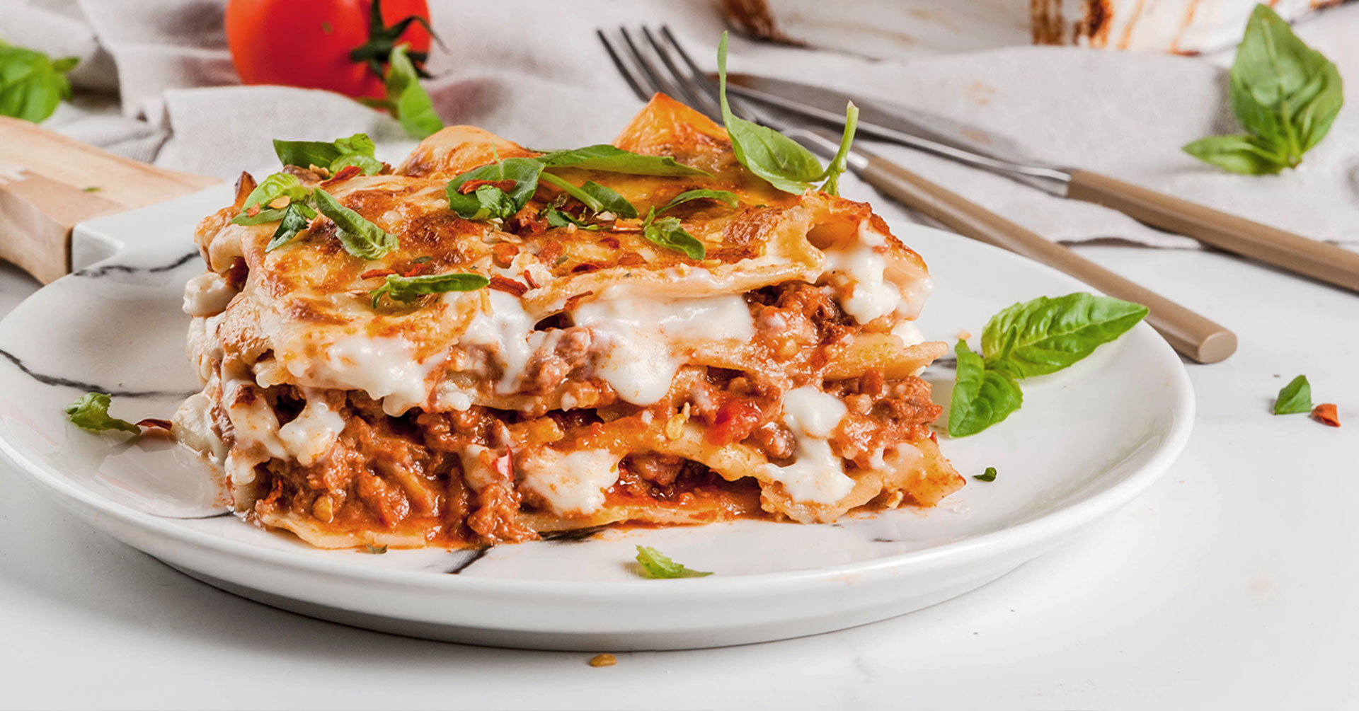Deliciosa lasaña con queso de avena