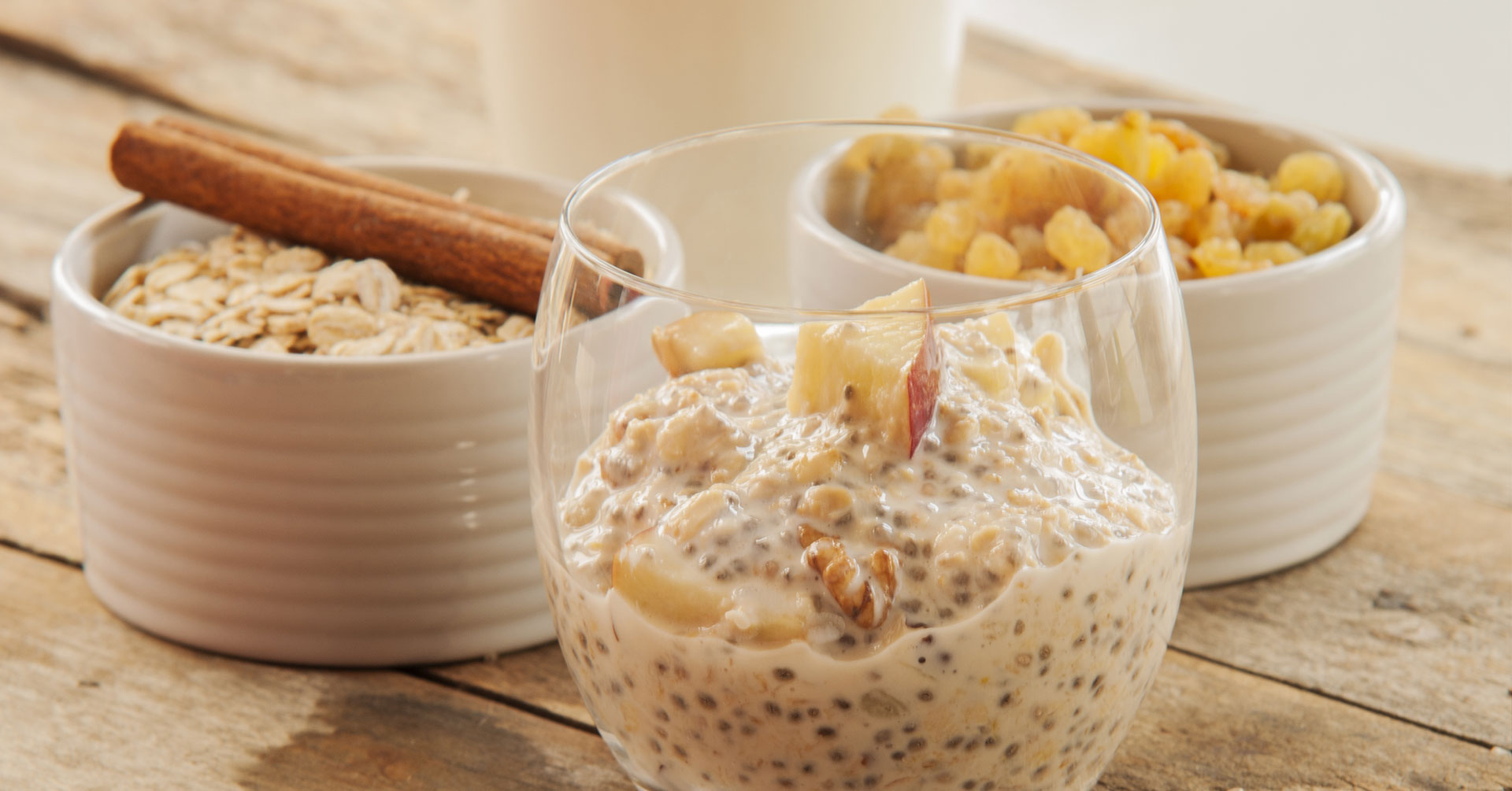 Prepara un rico desayuno con avena y chía