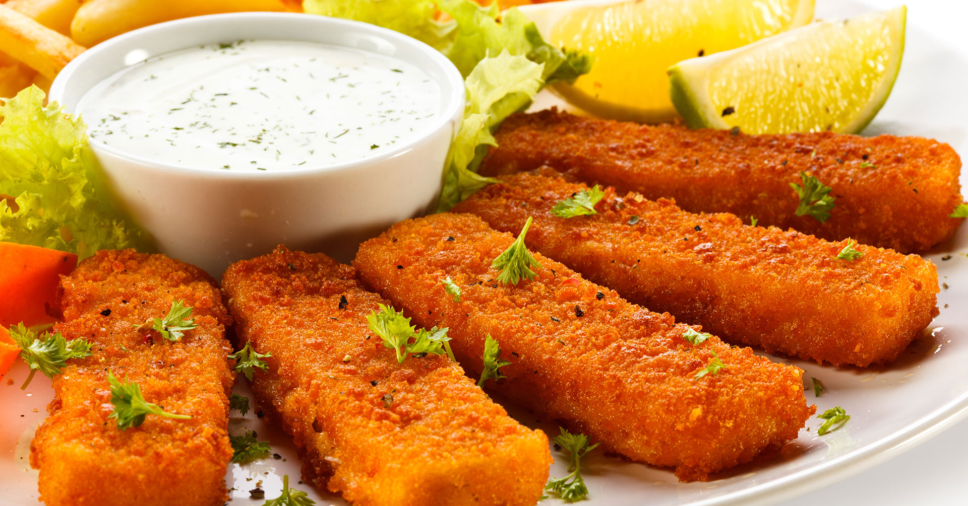 Dedos de pescado empanizado con avena y linaza