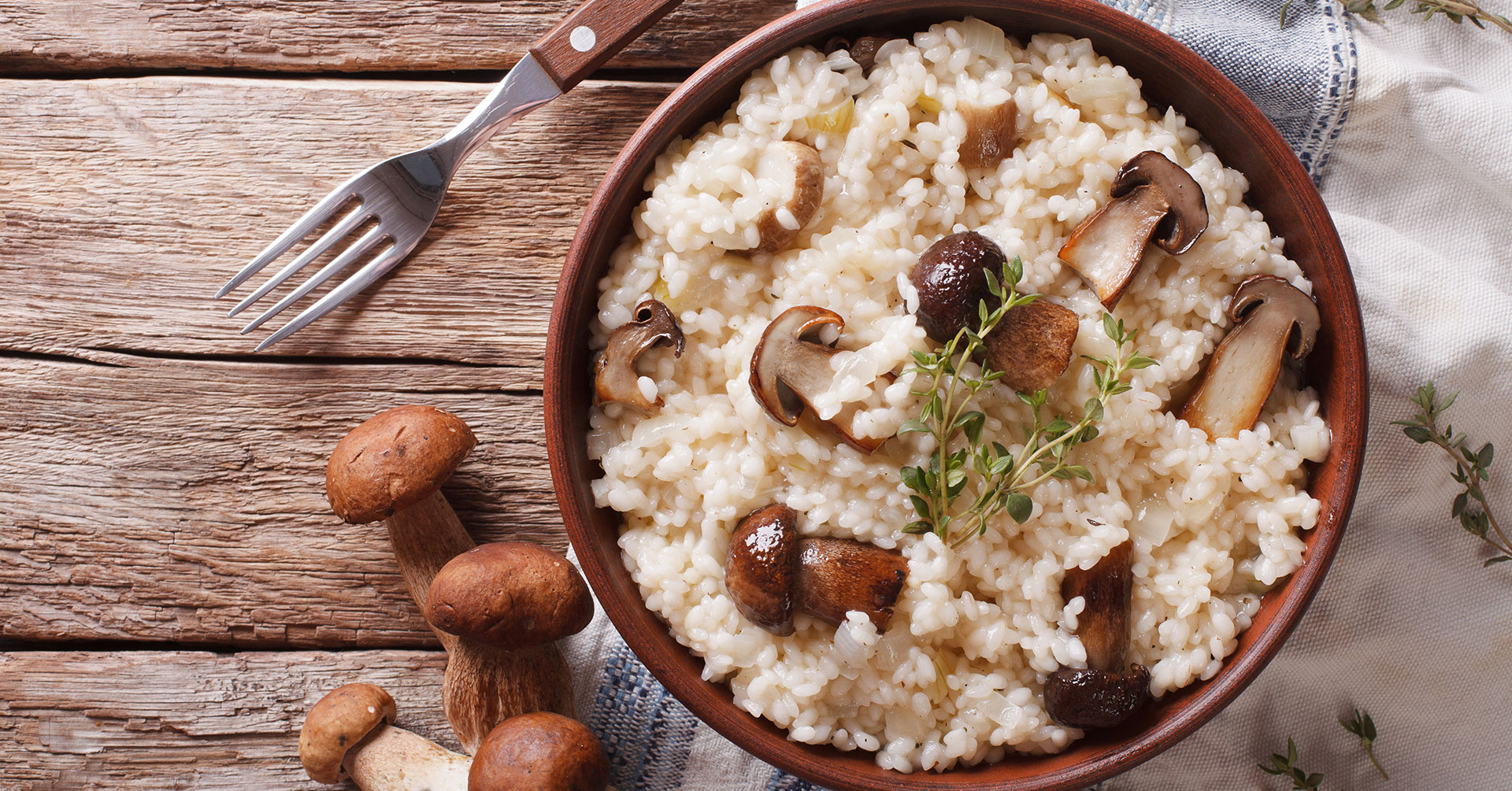 Risotto de avena con champiñones