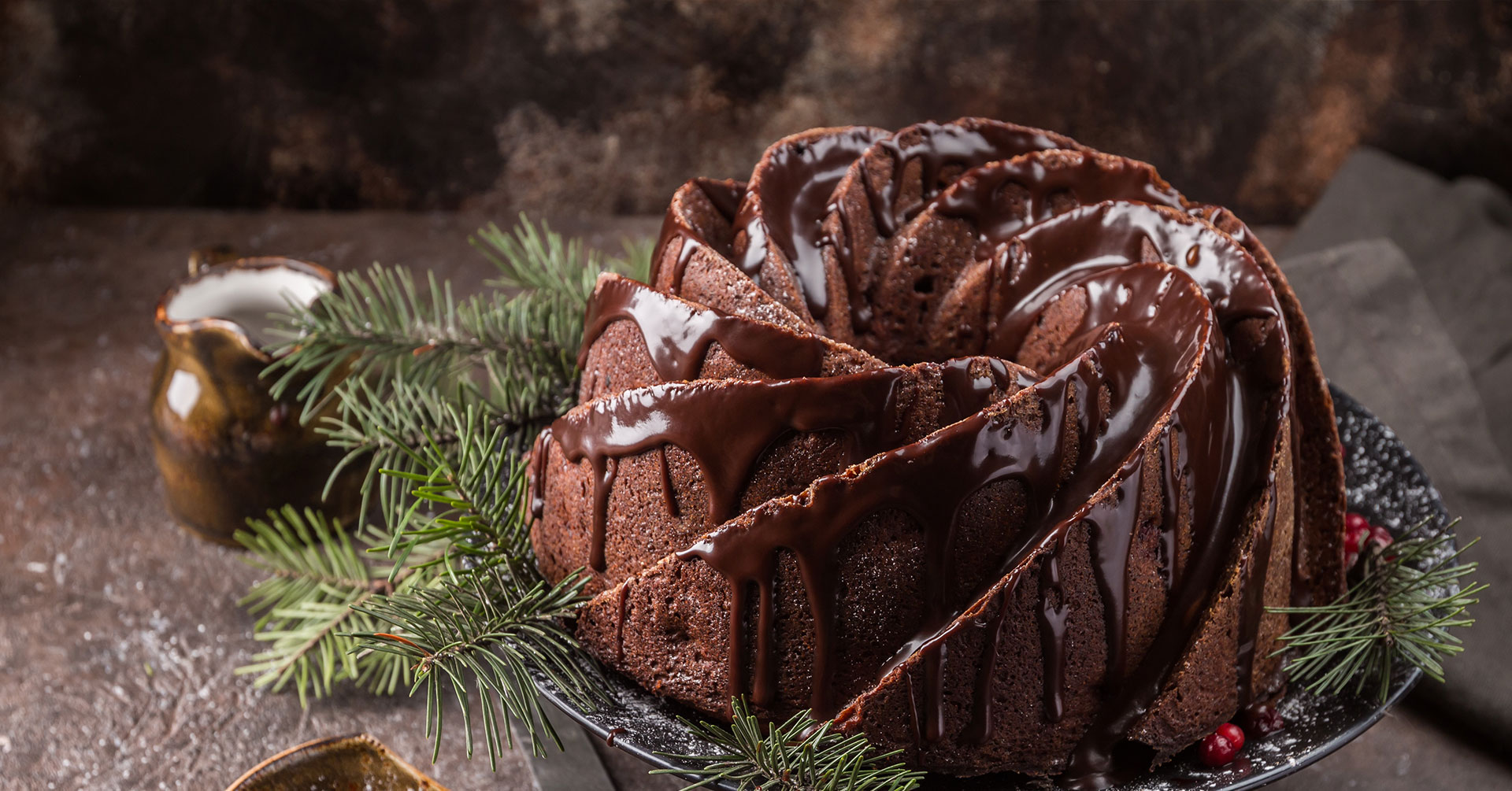 Rosca navideña de avena y chocolate