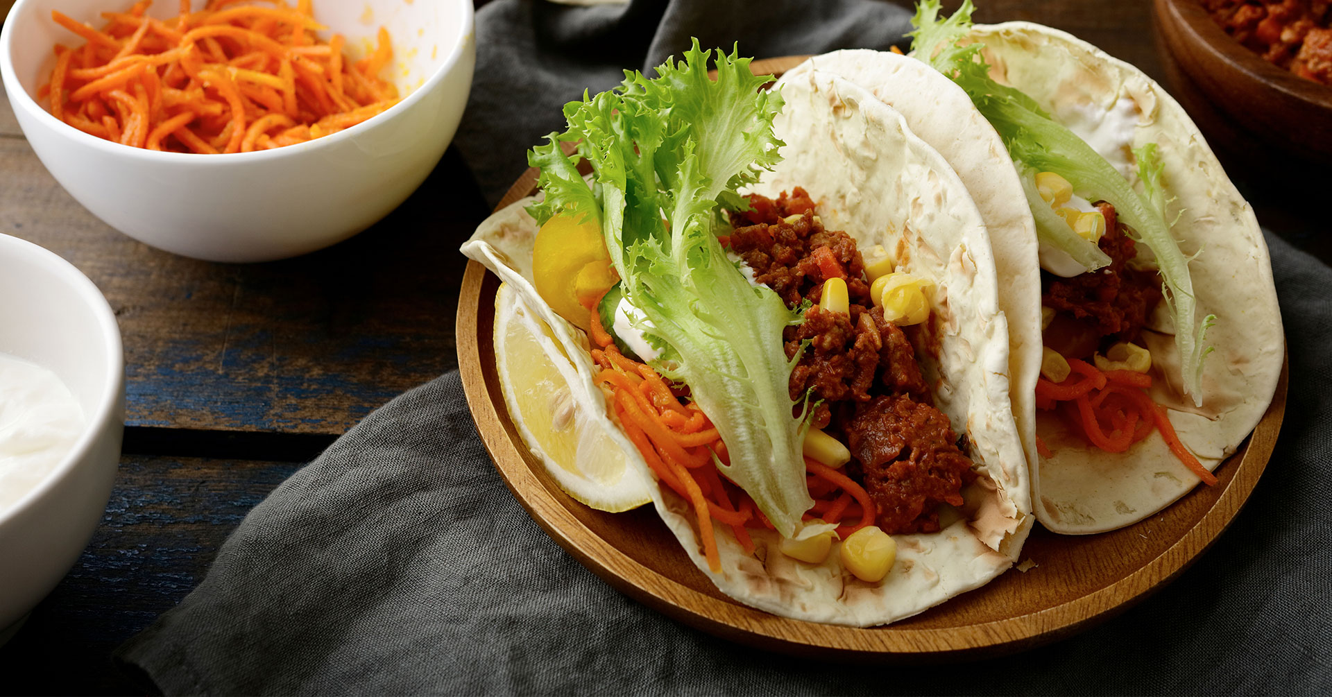 Tacos de zanahoria con harina de avena