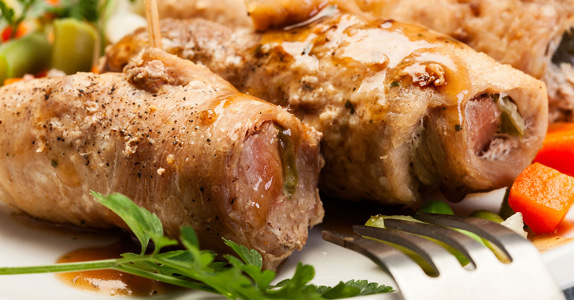 Rollo de carne de res con avena