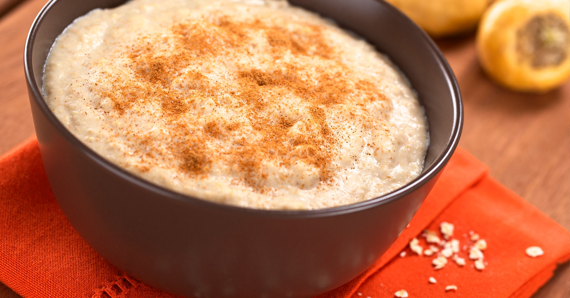 Avena con leche y canela