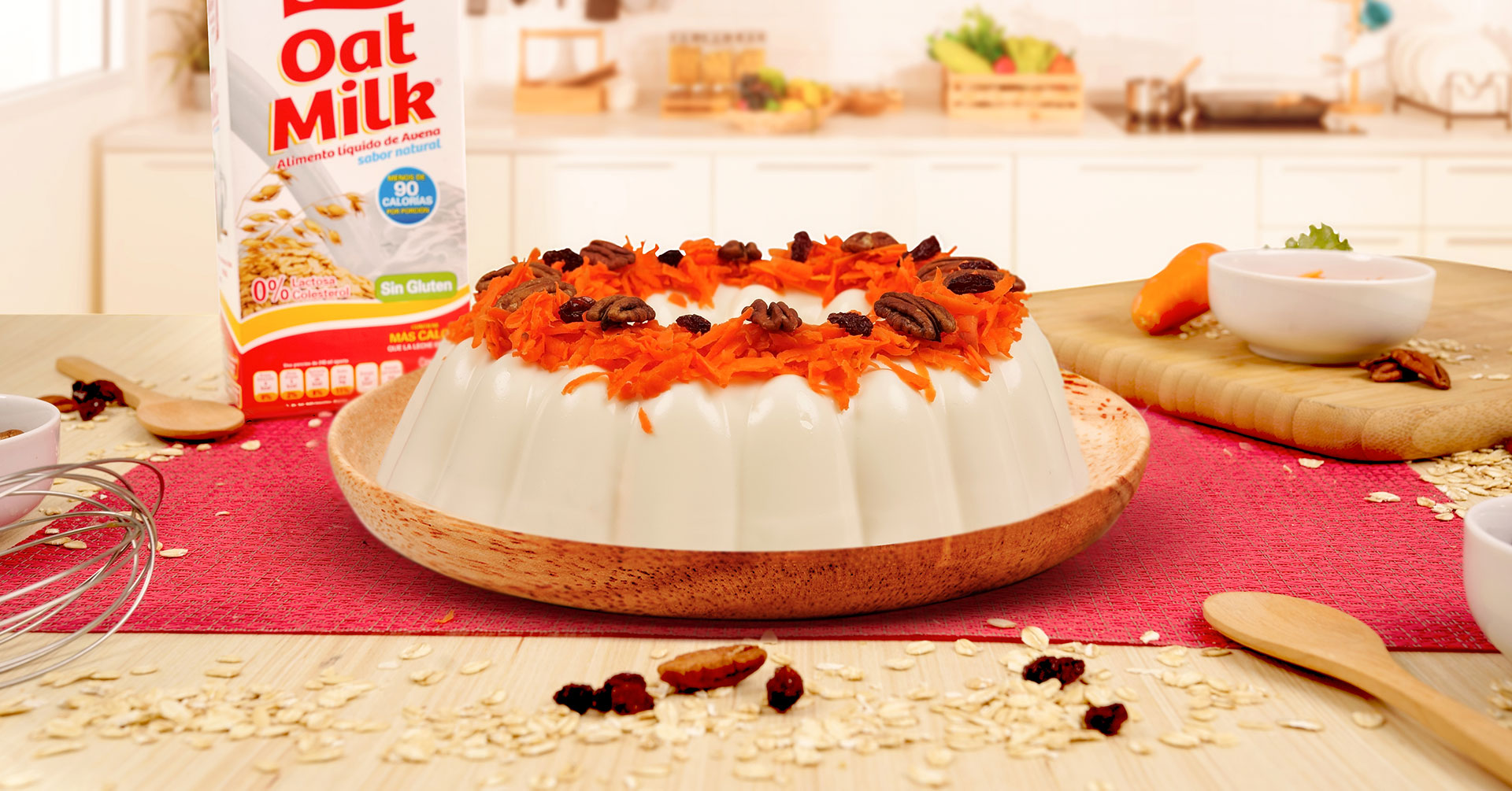 Gelatina de zanahoria con avena