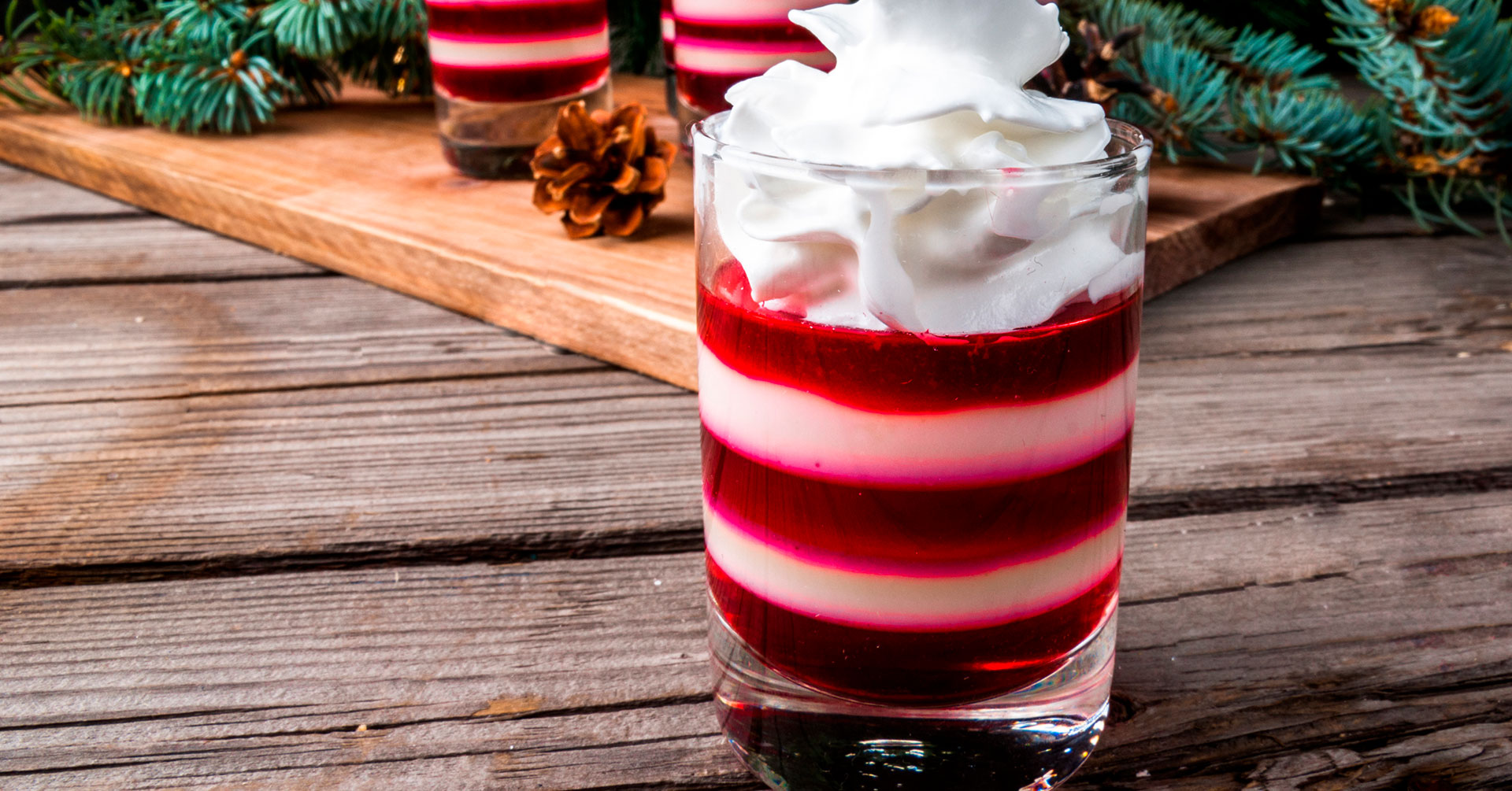 Gelatinas navideñas con avena
