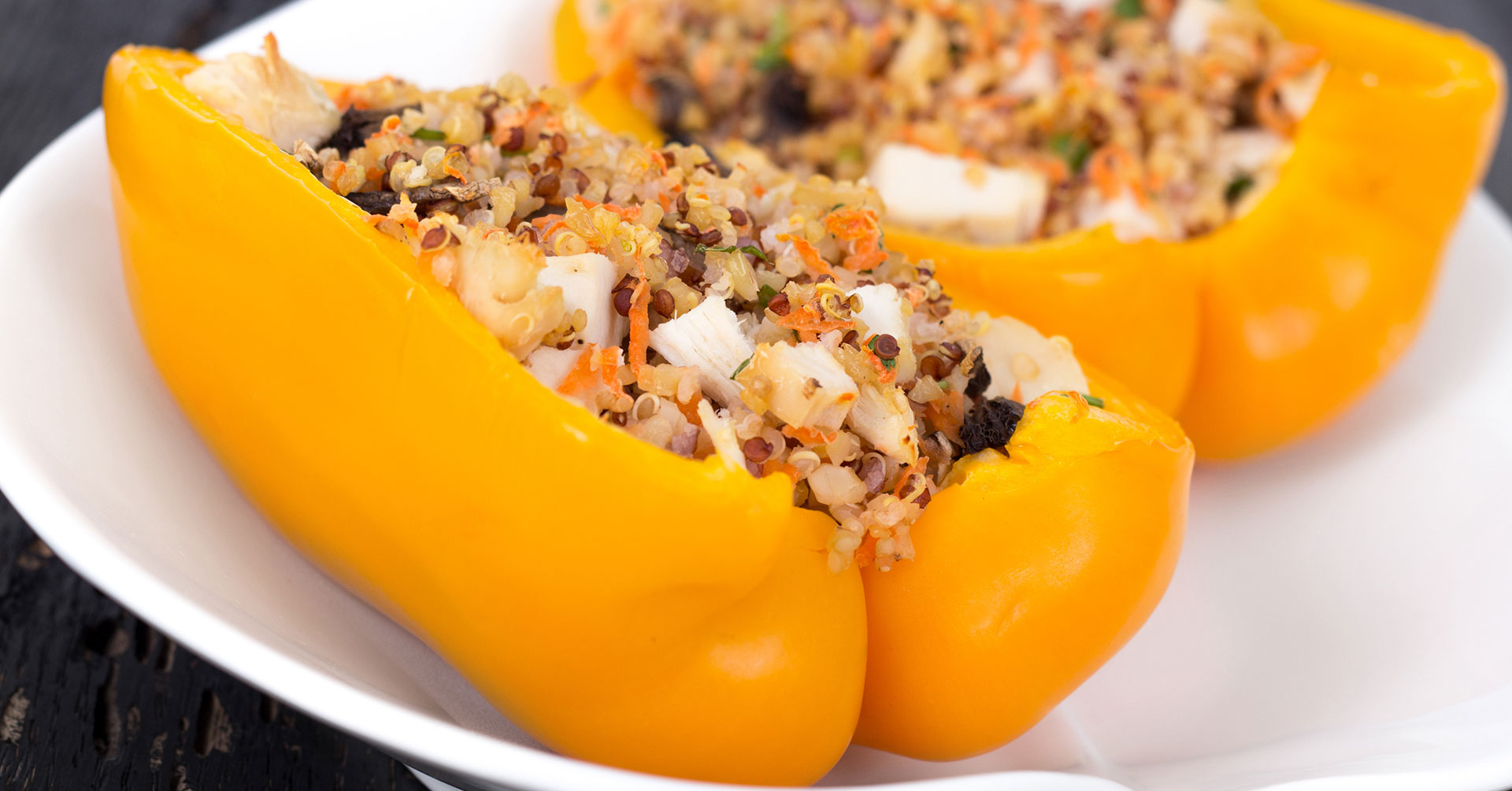 Pimientos rellenos con avena