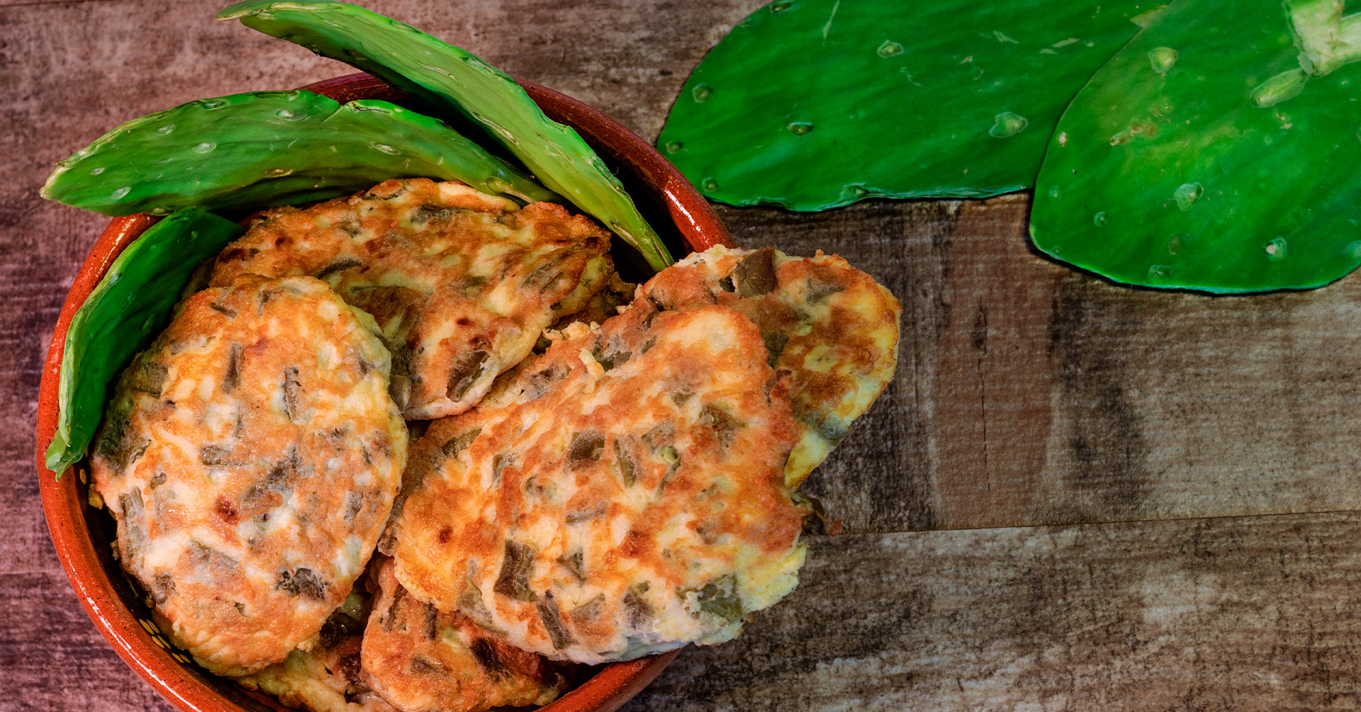 Tortitas de nopales con avena