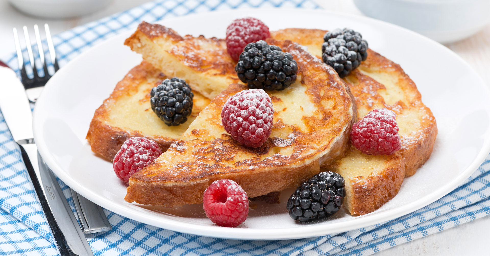 Tostadas francesas con frambuesa
