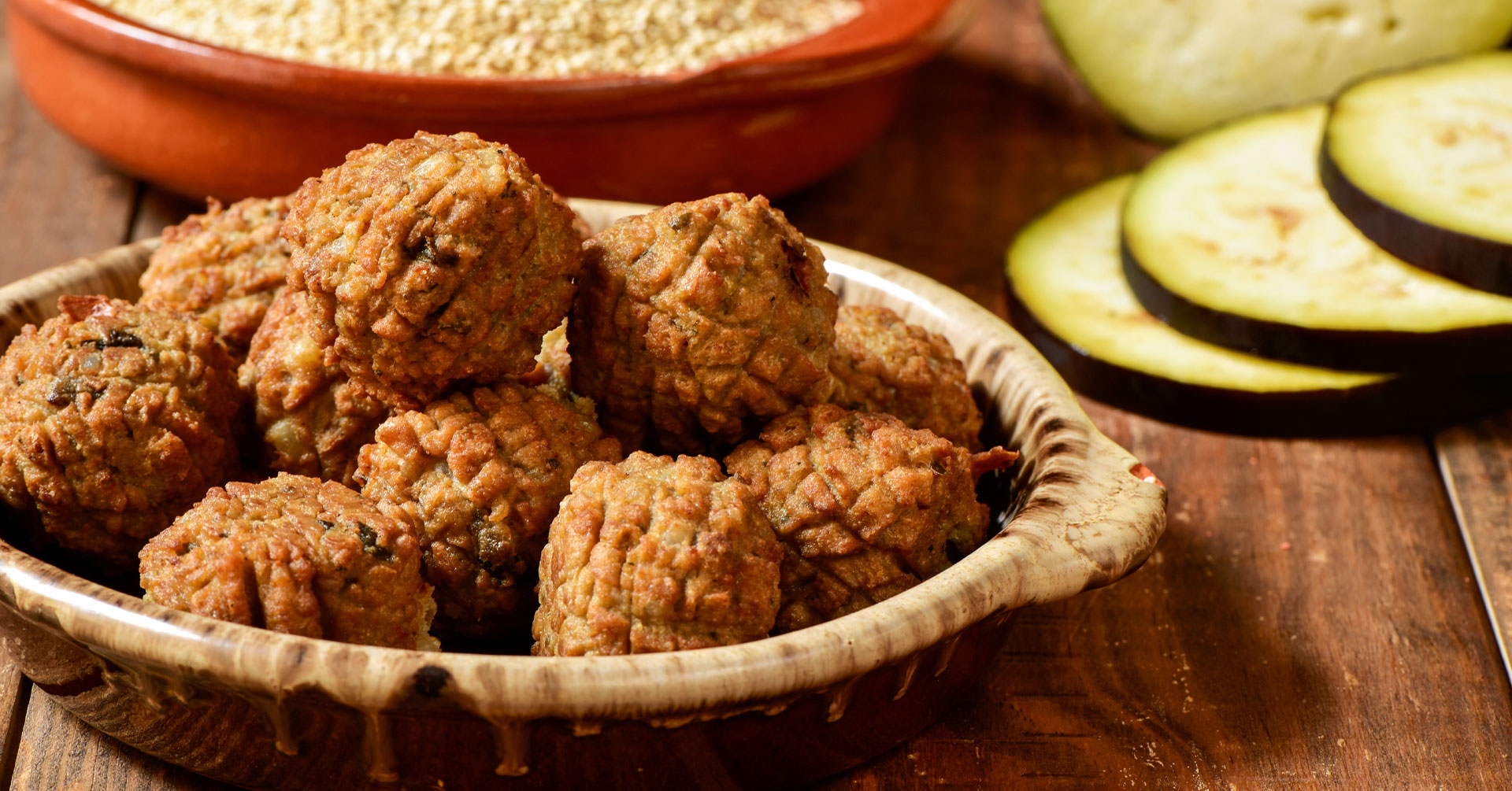 Albóndigas de berenjena y avena