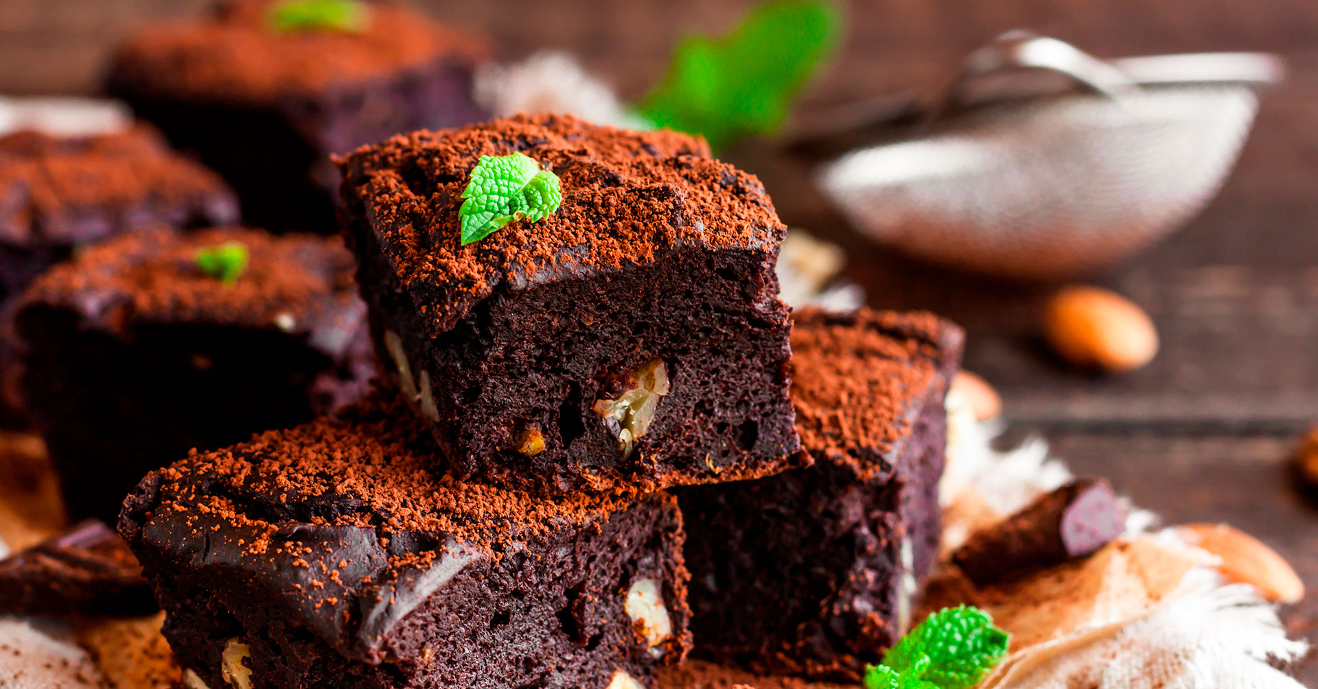 Minibrownies saludables con nuez