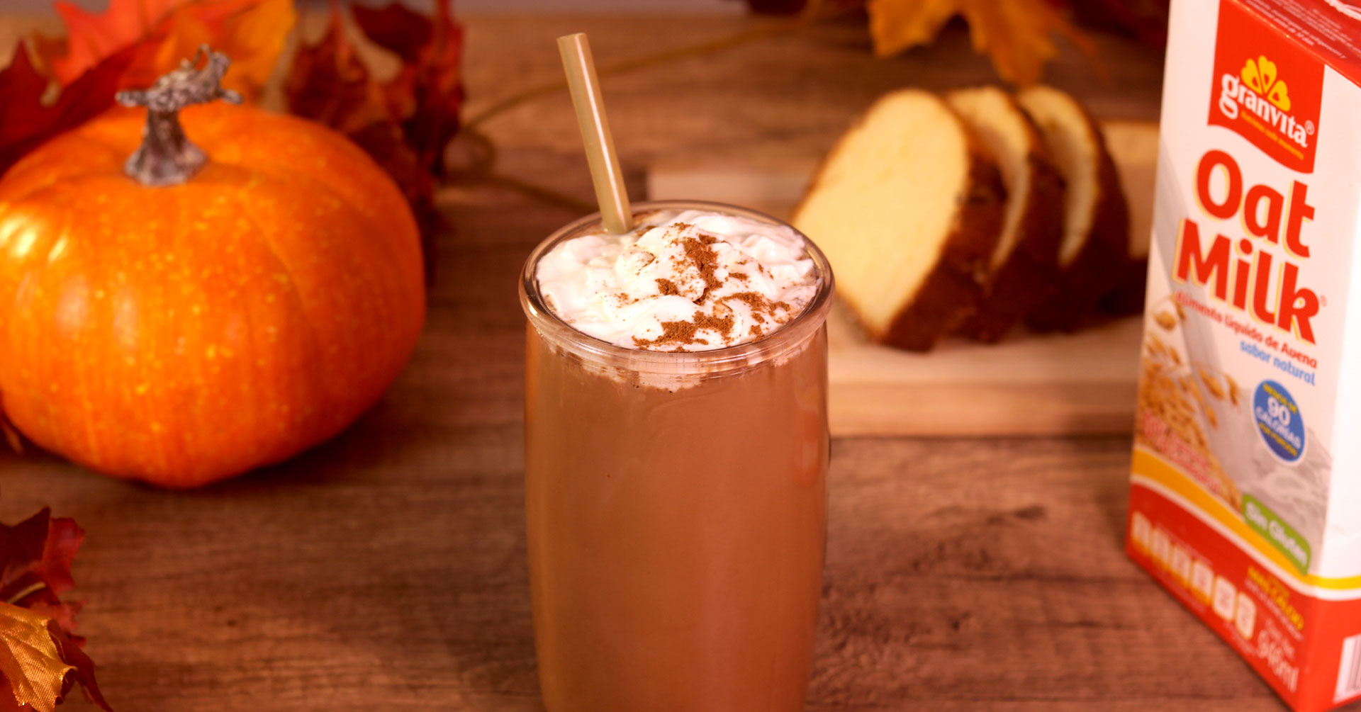 Bebida de chocolate con calabaza