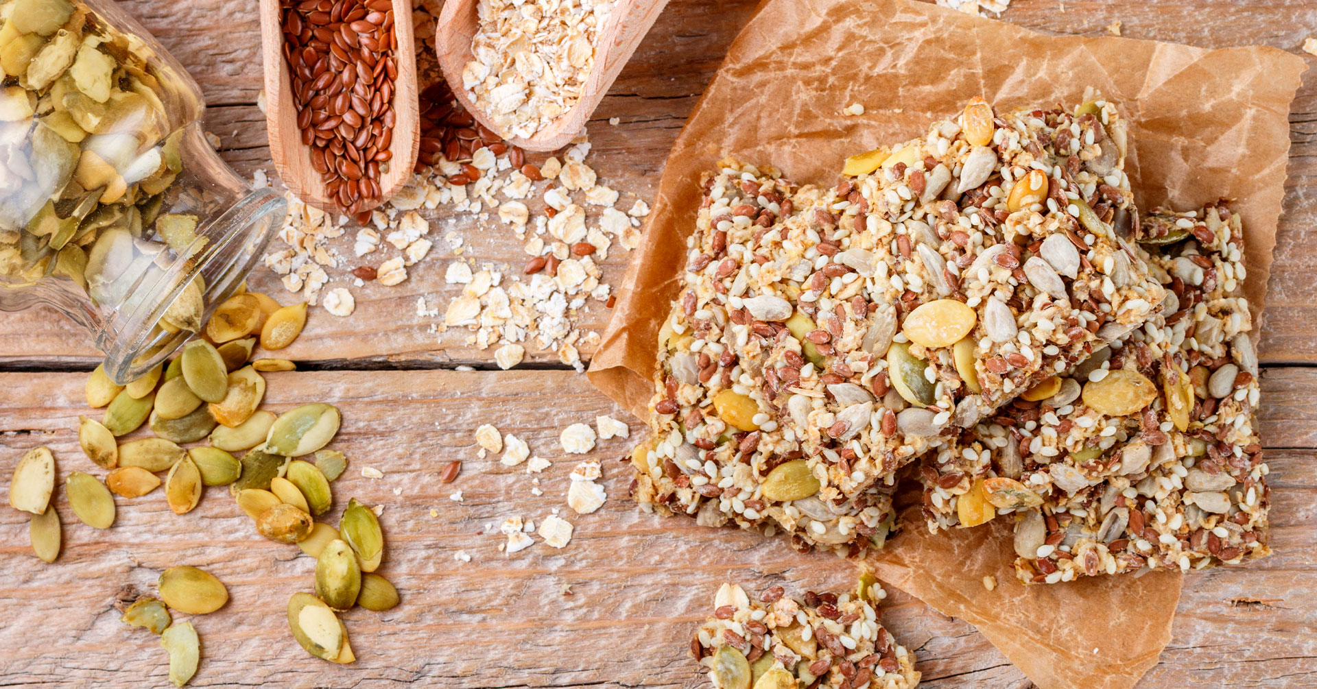 Galletas crujientes de semillas y avena