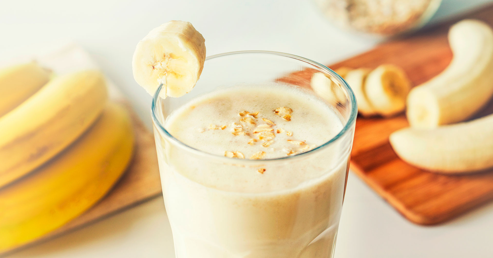 Agua de plátano con avena