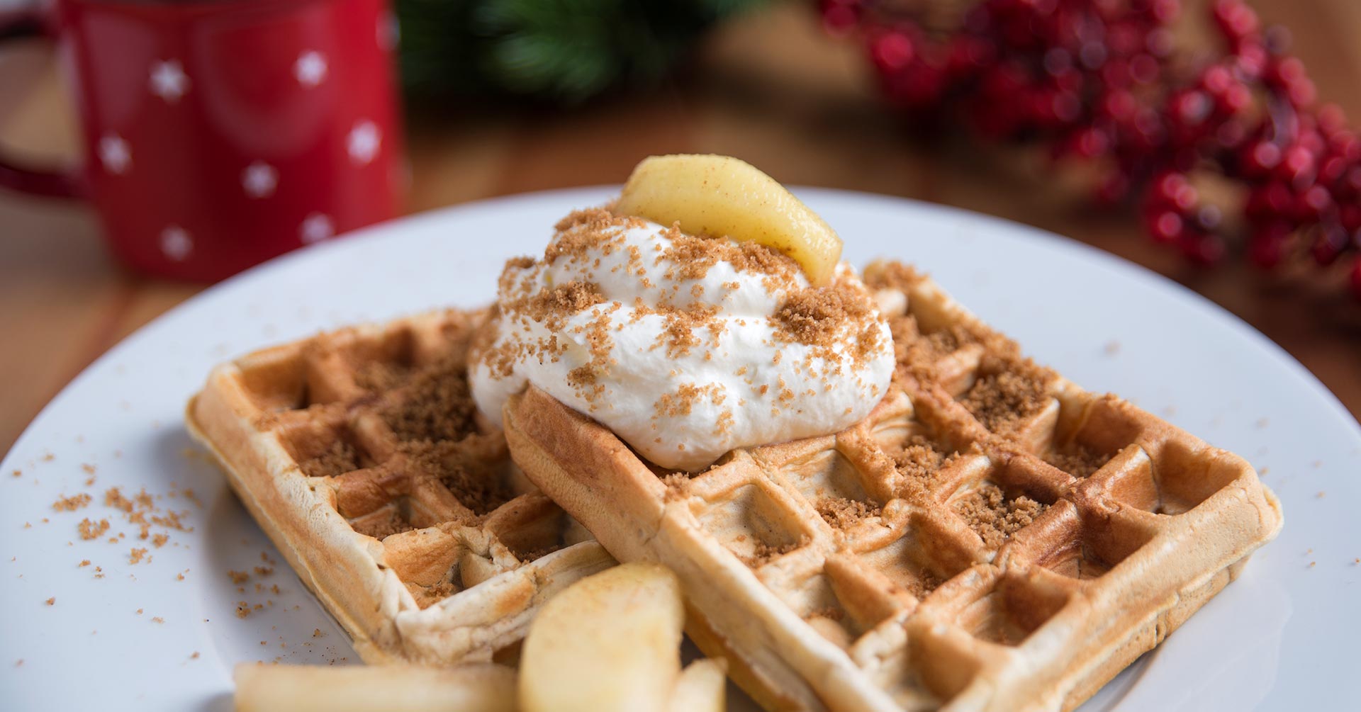 Wafles de manzana verde y avena