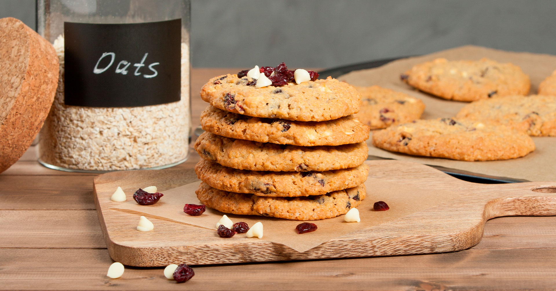 Galletas con arándanos y chocolate blanco