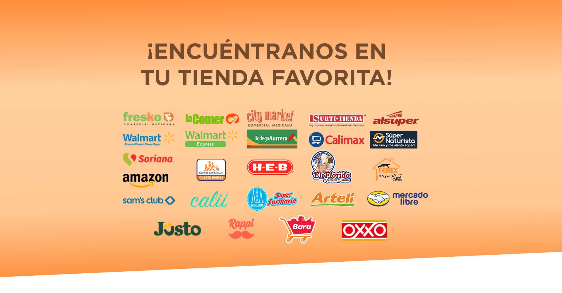 Encuéntranos en tu tienda favorita