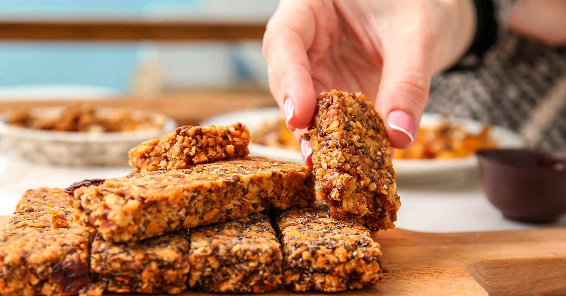 Snacks con granola, ideales para las colaciones de tu dieta