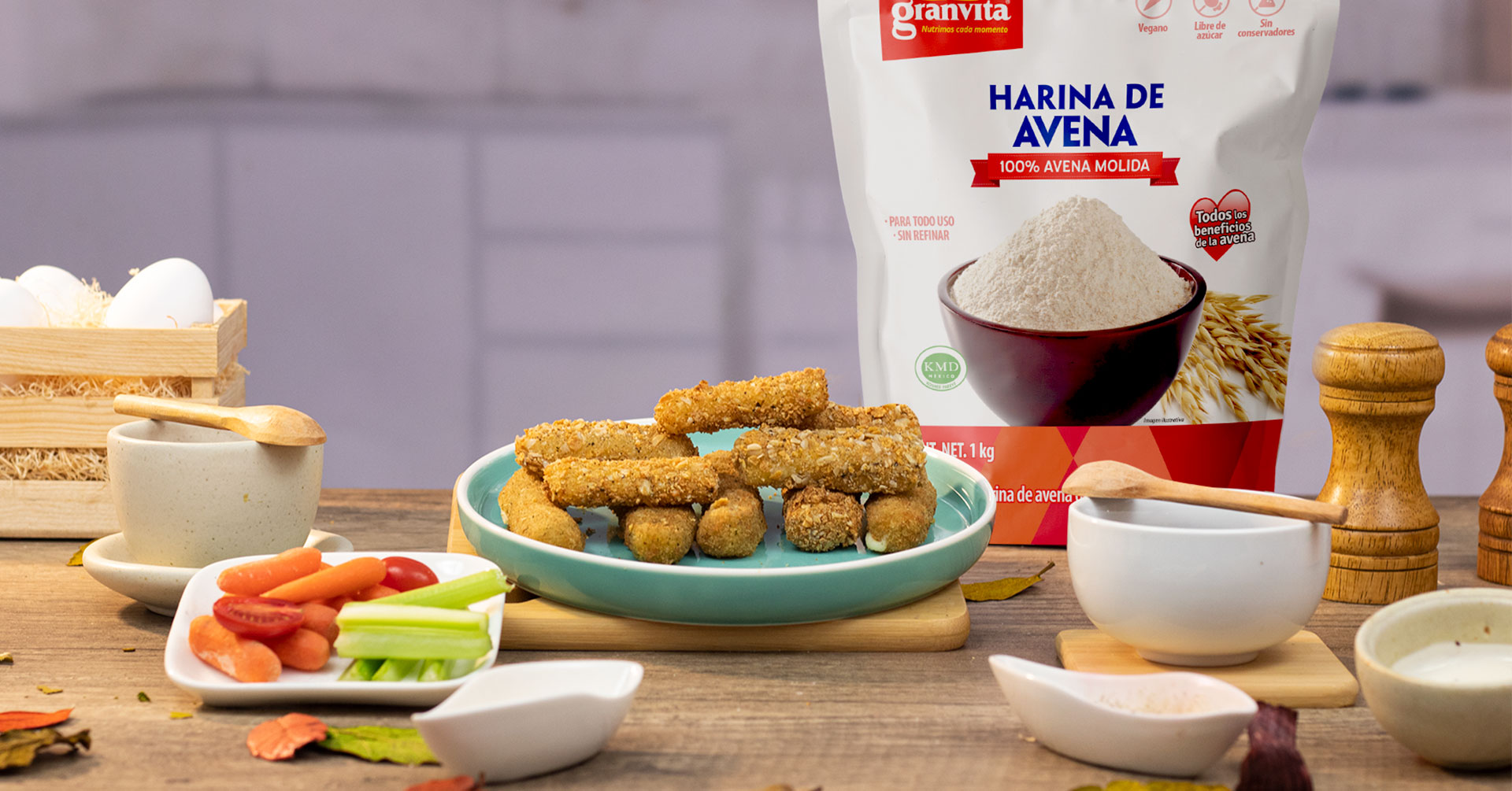 Dedos de queso con el empanizador Granvita