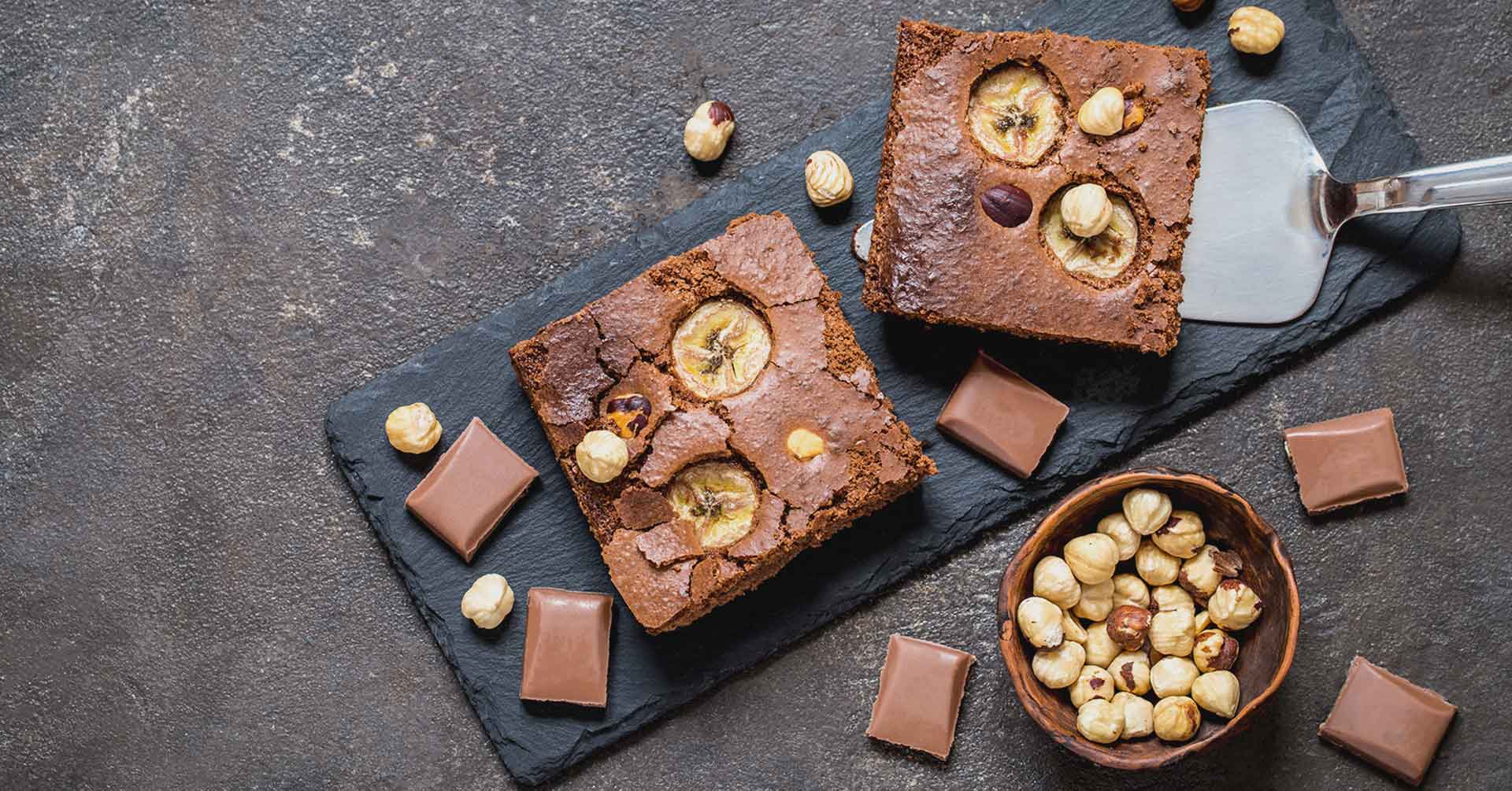 Brownies de plátano y avena sin azúcar