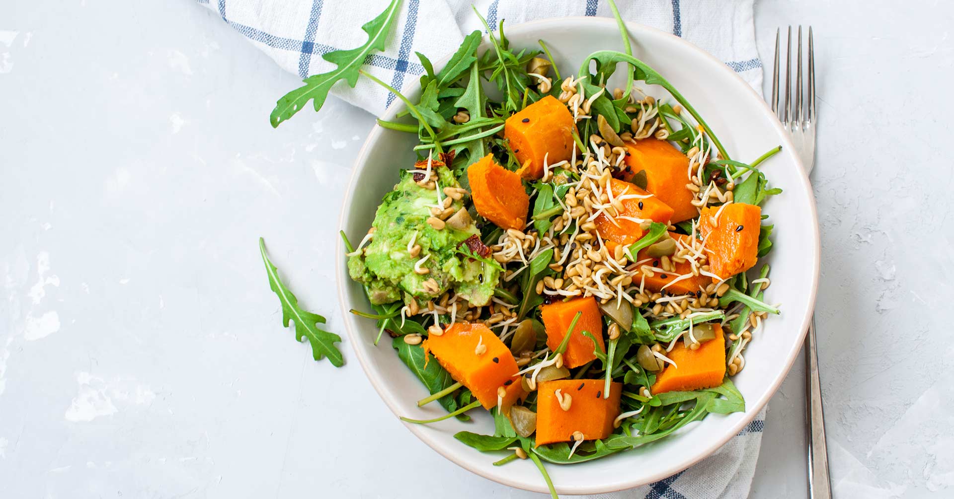 Ensalada de avena con camote