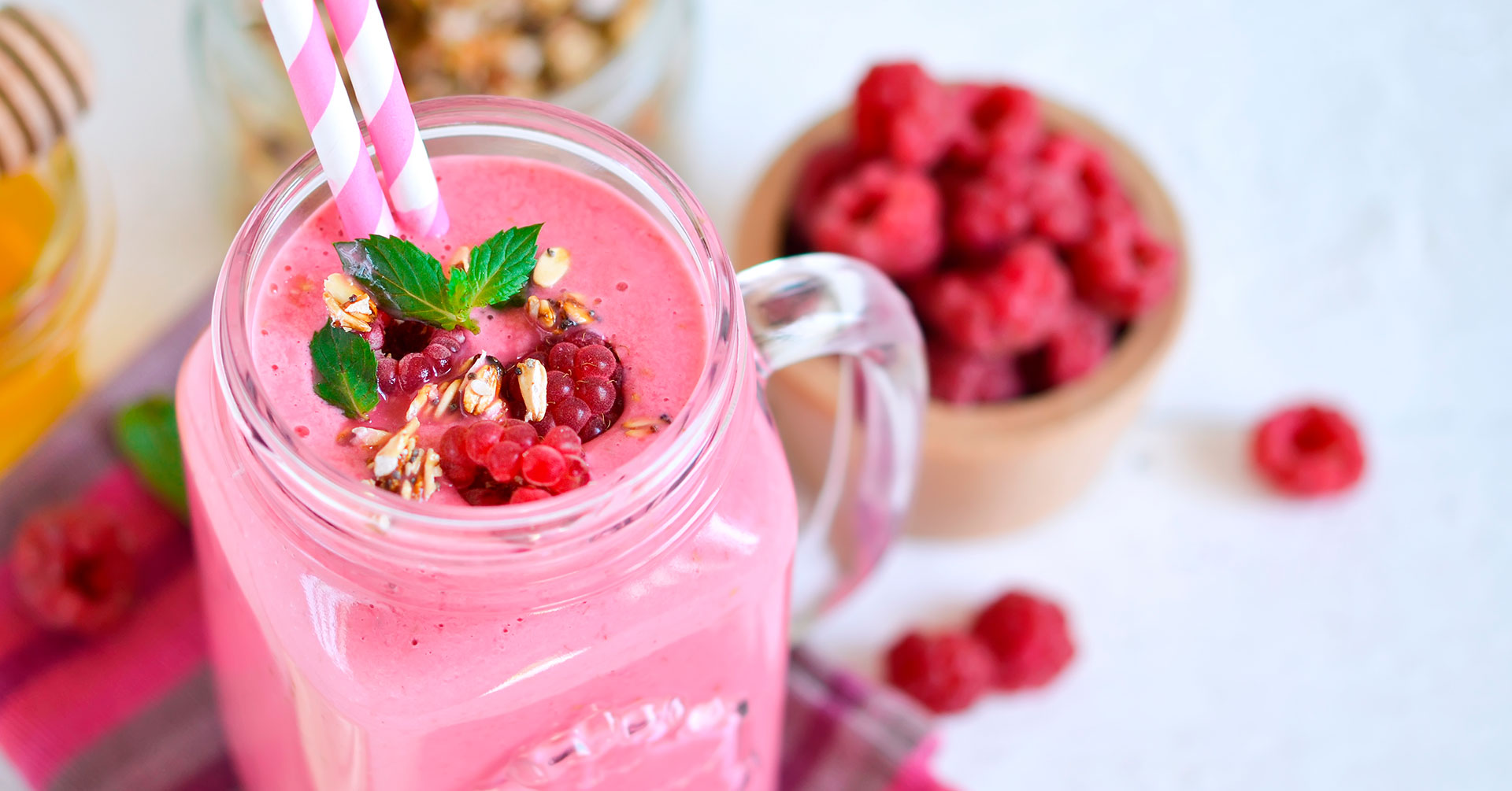 Batido de betabel y frambuesa