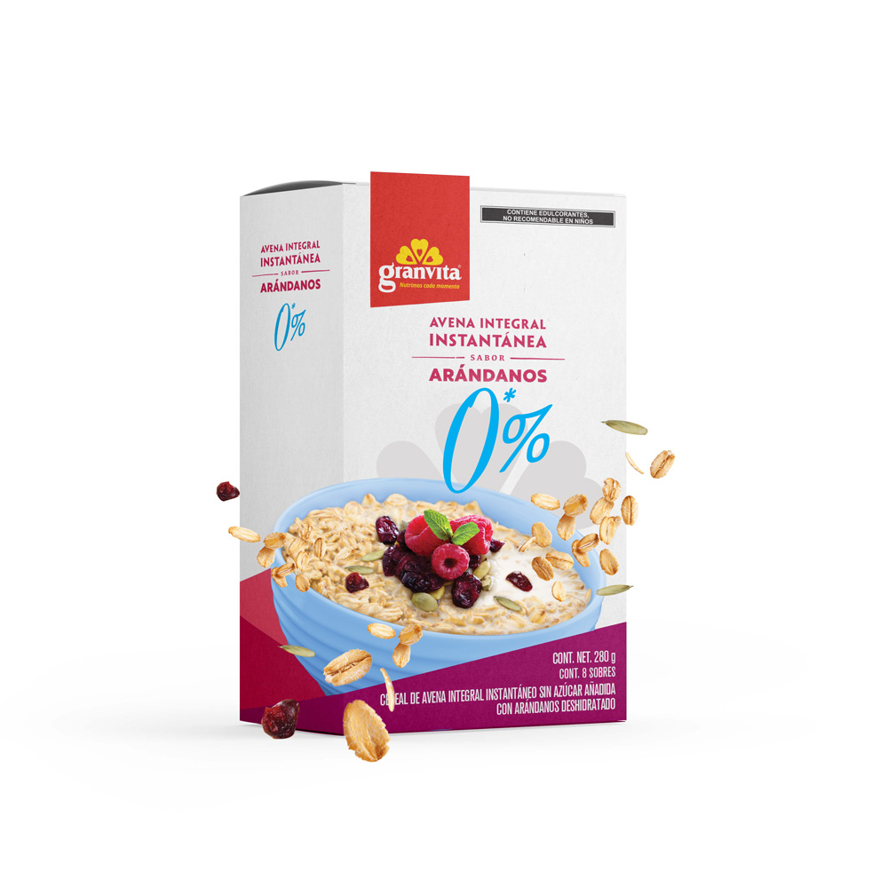 Avena Instantánea Integral 0 % Azúcar* 280g