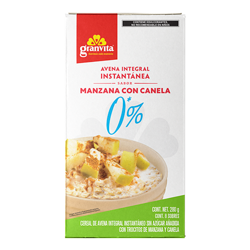 Avena Instantánea Integral 0 % Azúcar* 280 g