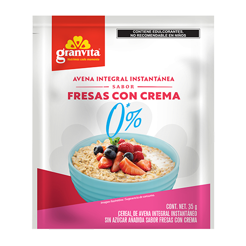 Avena Instantánea Integral 0 % Azúcar* 35 g