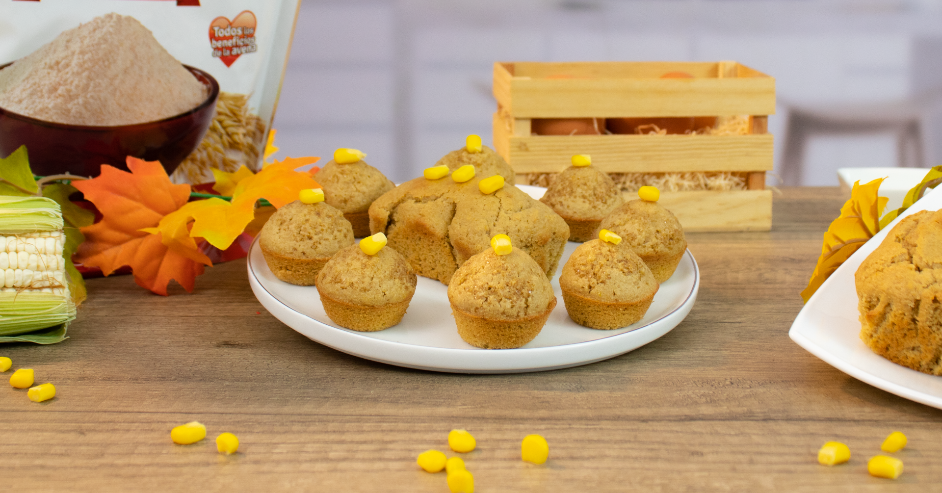 Panecillos de elote y avena