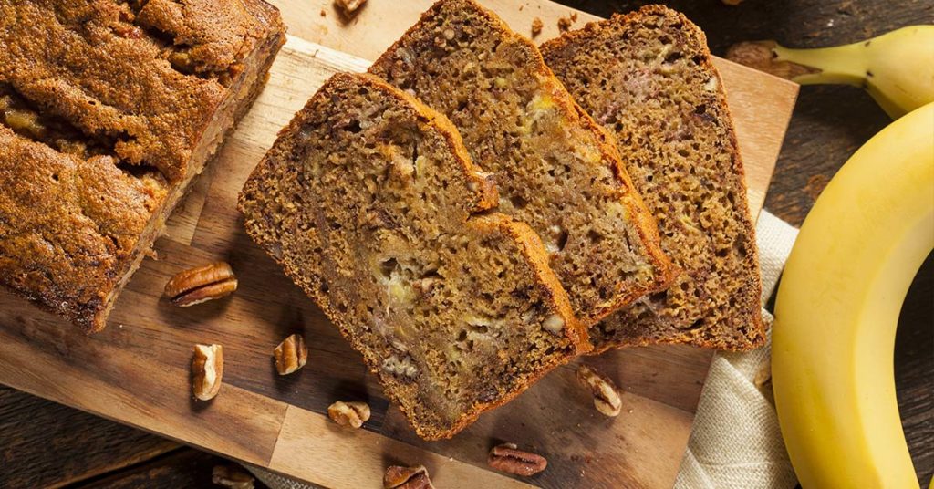 pan de plátano con nueces