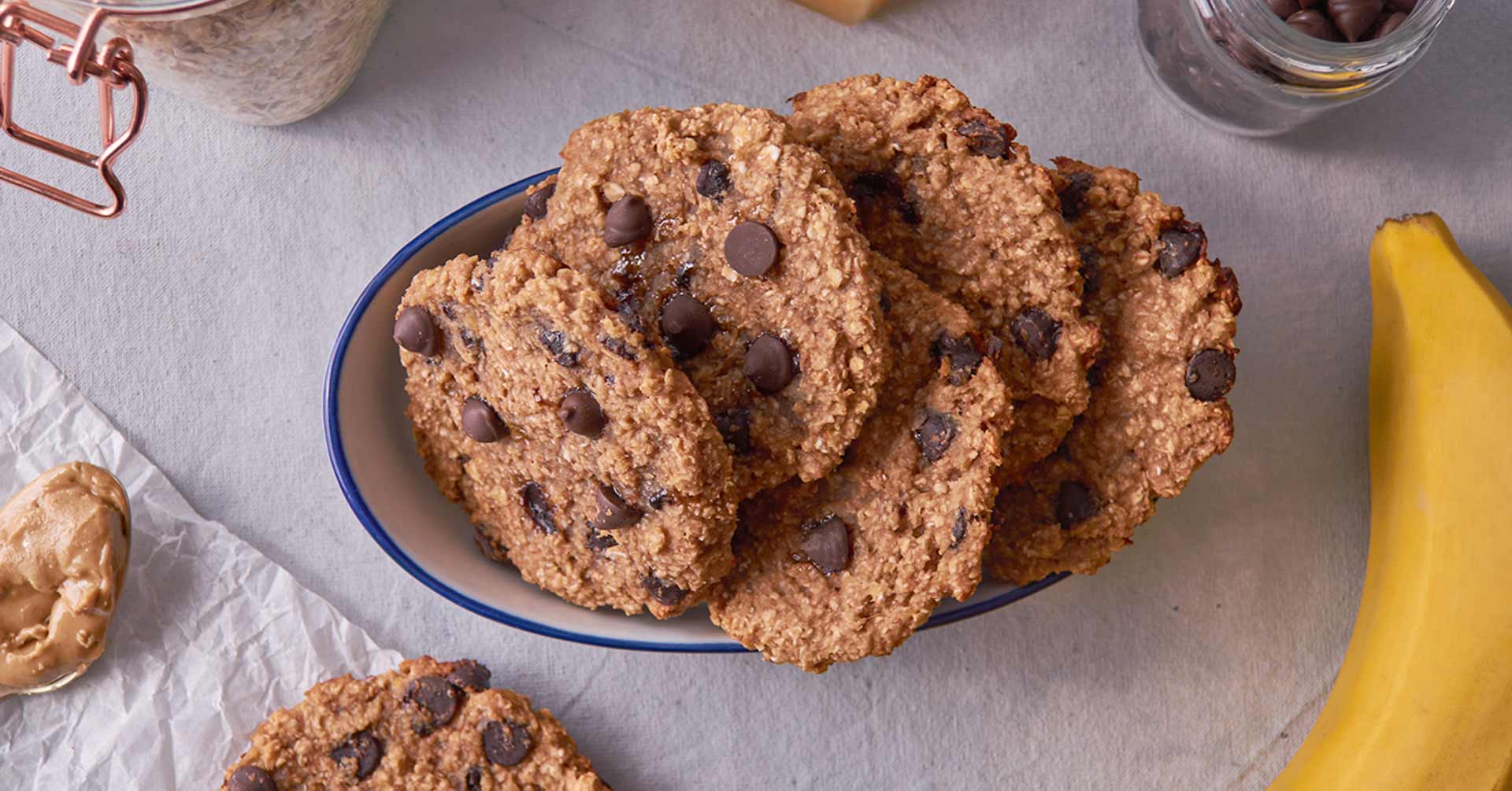 Galletas de avena y plátano