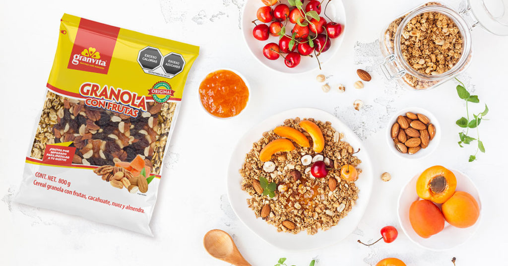 Imagen Granola con Frutas Granvita, una rica forma de comer avena 