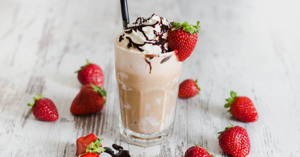 Imagen malteada de chocolate con avena 