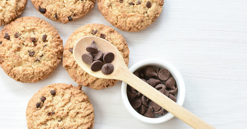 Galletas de avena con chispas de chocolate 