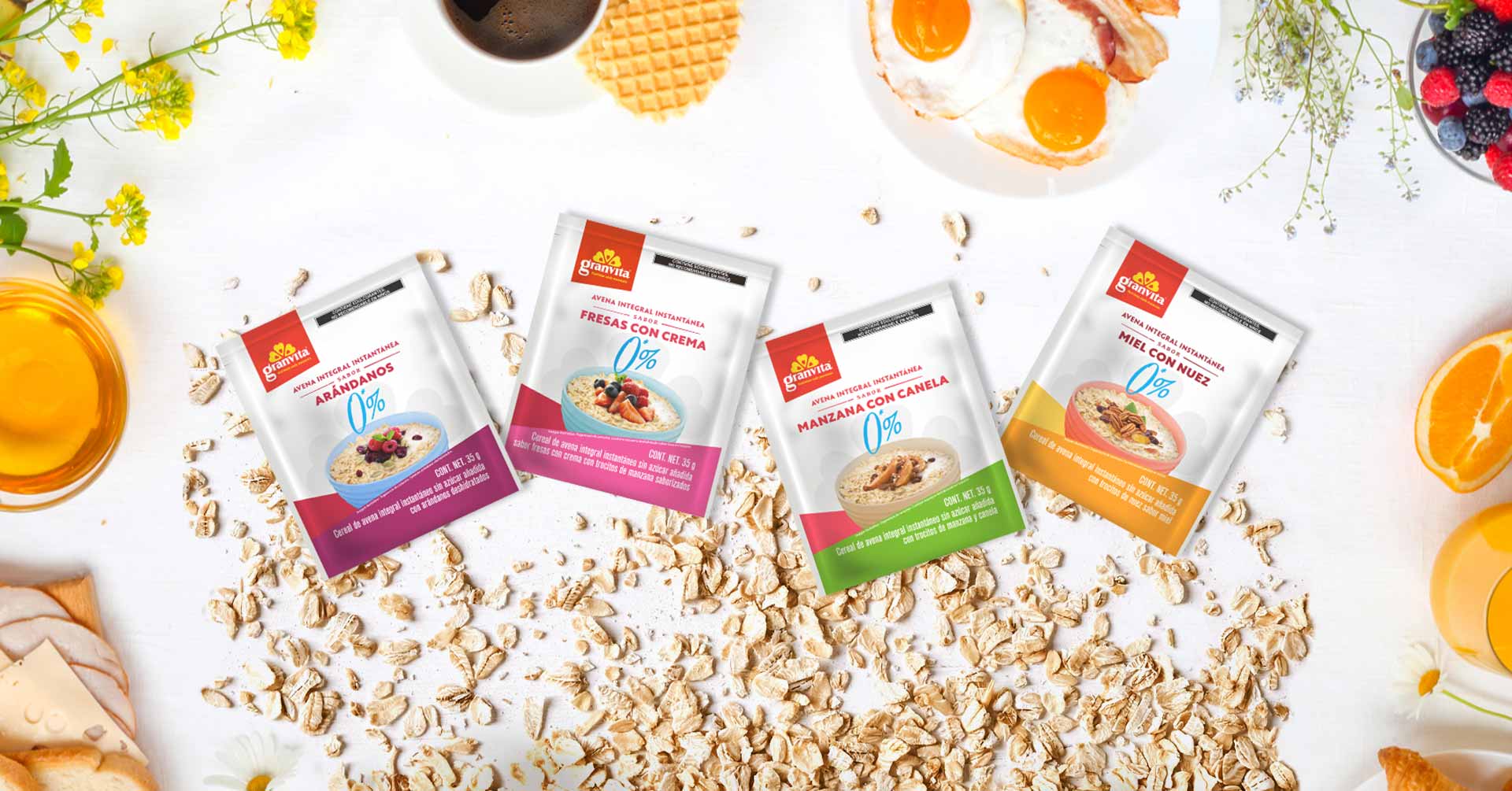 Avena en sobre Granvita, ¡una rica alternativa sin azúcar!