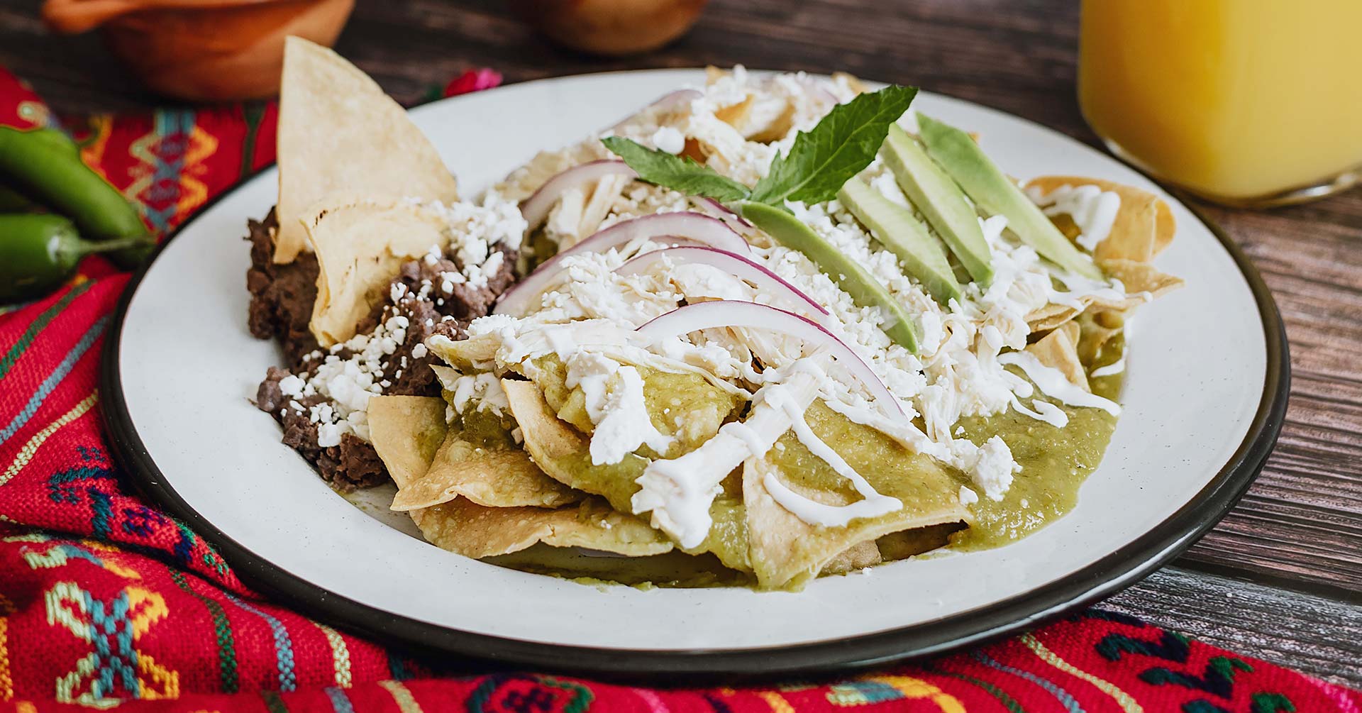 Chilaquiles verdes de avena