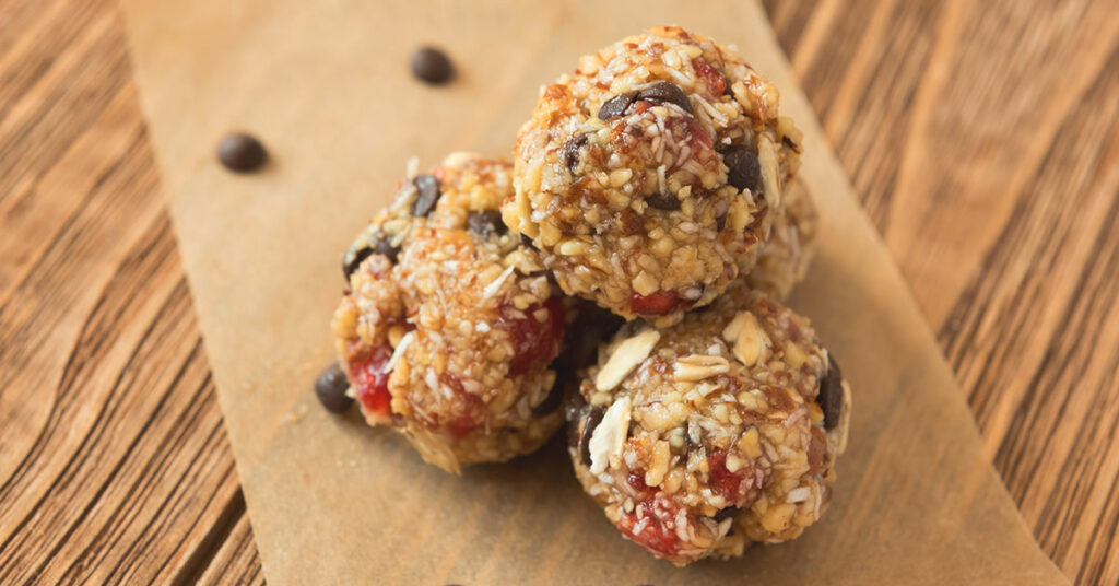 Imagen de snack con granola sin azúcar y plátano 