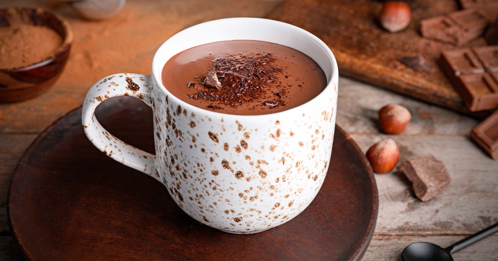 Chocolate caliente con avena