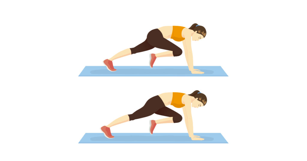 Imagen haciendo mountain climbers 