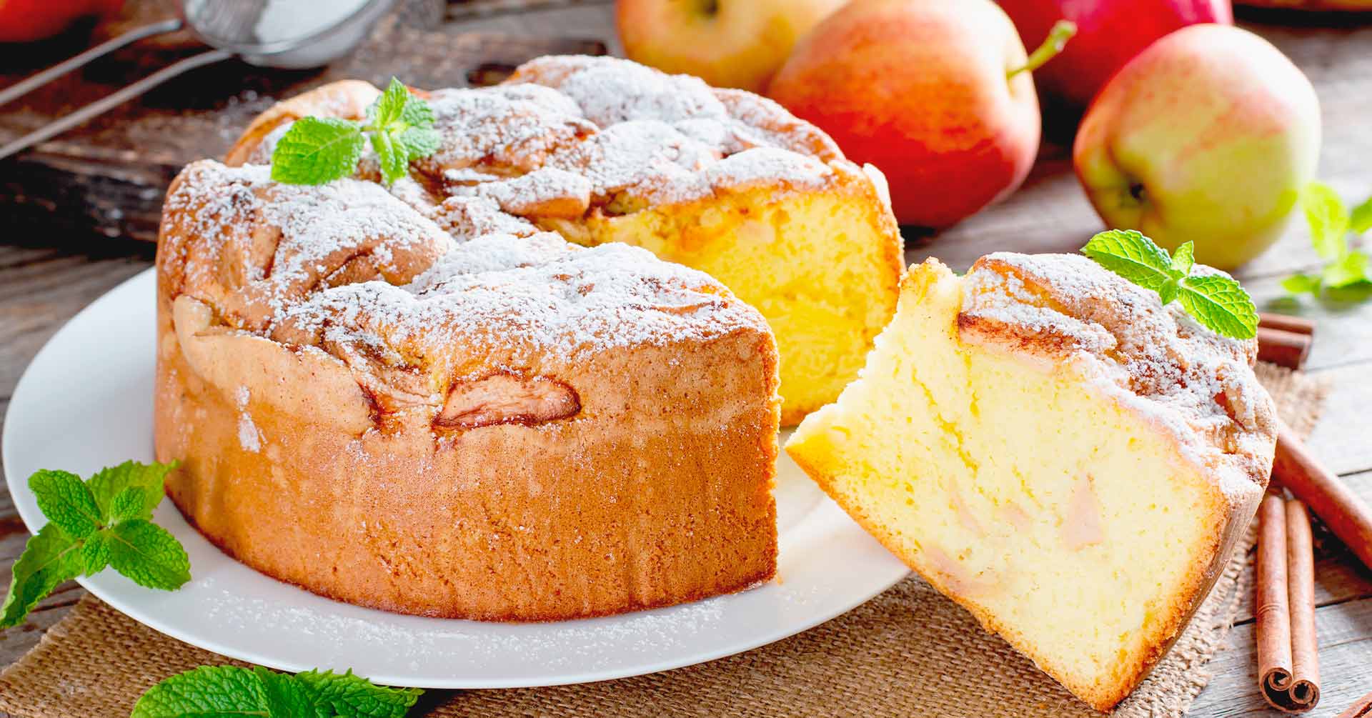 Pastel navideño de avena con manzana y canela
