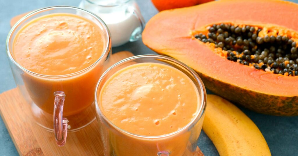 Imagen batido de avena y papaya 