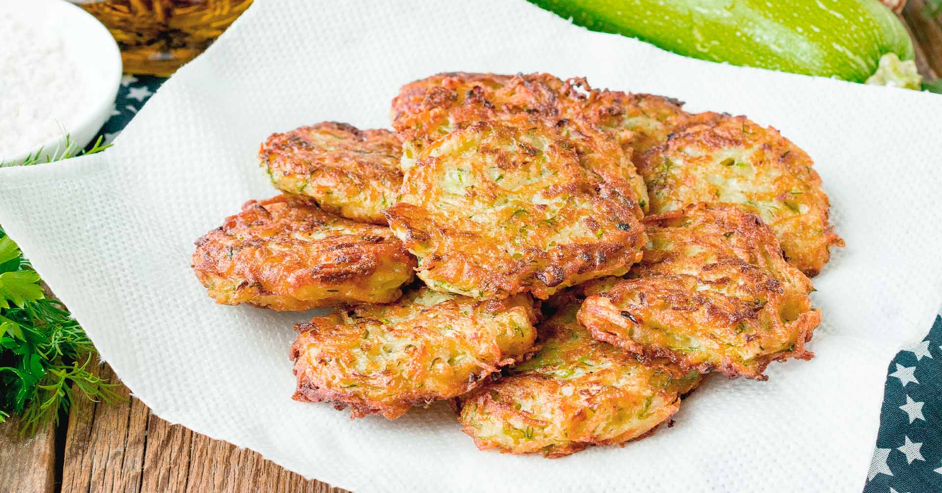 Tortitas de calabacita, avena y apio 