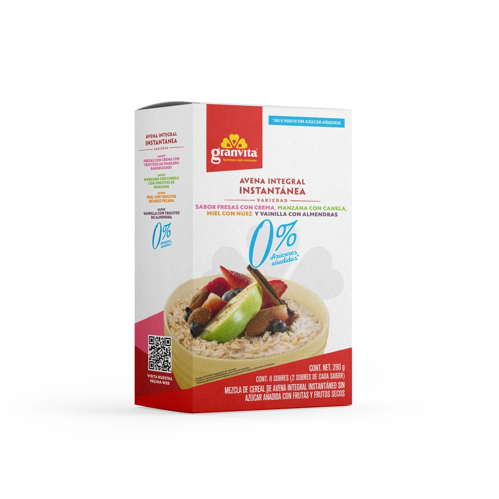 Avena Instantánea Integral 0 % Azúcar* 280 g