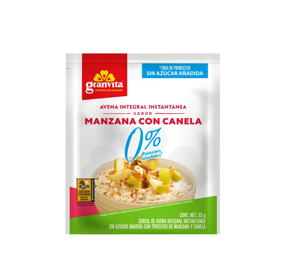 Avena Instantánea Integral 0 % Azúcar* 35 g