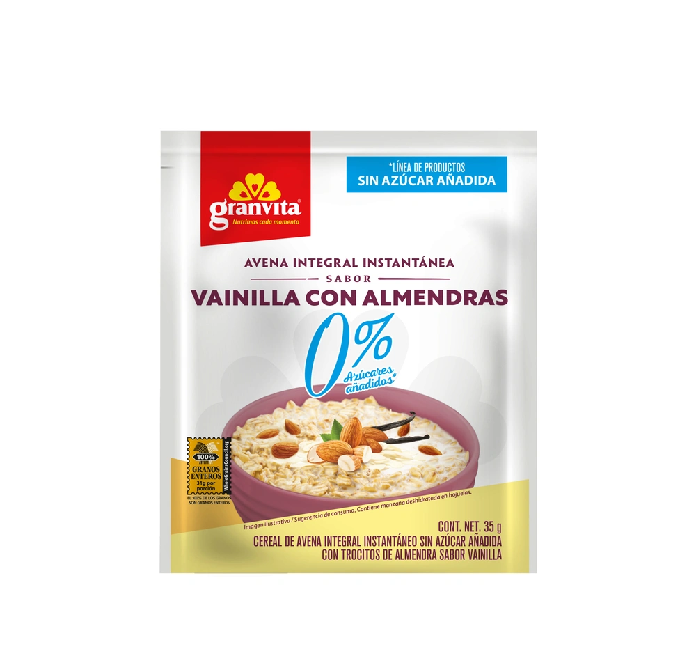 Avena Instantánea Integral 0 % Azúcar* 35 g